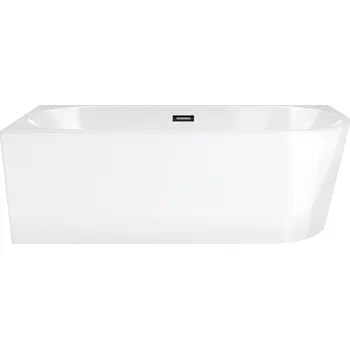 Vana VOLNĚ STOJÍCÍ ROHOVÁ VANA 160CM AKRYLÁTOVÁ SIFON VÝPUST ČERNÁ LEVÁ CORSAN