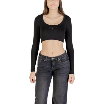 Černý crop top Tommy Hilfiger Tommy Hilfiger Jeans černá | šedá 3490496