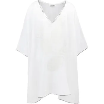 Dámská tunika Passigatti tunika 19312501-0008 oversize, sýrová barva/výstřih do V, univerzální velikost