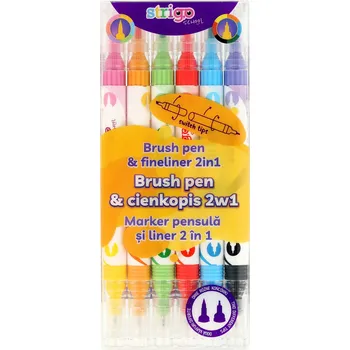 FLAMASTER A LINER 2v1 OBOUSTRANNÝ ŠTĚTEC 6 BAREV SSC441 STRIGO