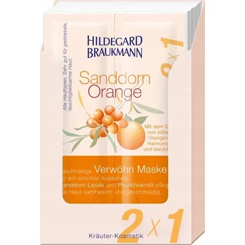 Pleťová maska Maska s rakytníkem Sanddorn Orange Verwöhnmaske, 2x7ml HILDEGARD BRAUKMANN