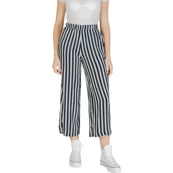 Dámské kalhoty Dámské pruhované kalhoty Ichi ICHI modrá | krémová 3456886