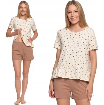 Dámské pyžamo Dámské pyžamo s krátkým rukávem a bavlněnými šortkami MORAJ L
