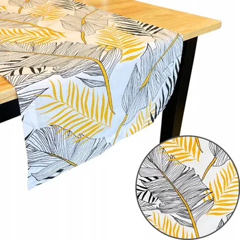 Prostěradlo Běhoun bílý, černý, odstíny žluté, vícebarevný 125 x 45 cm