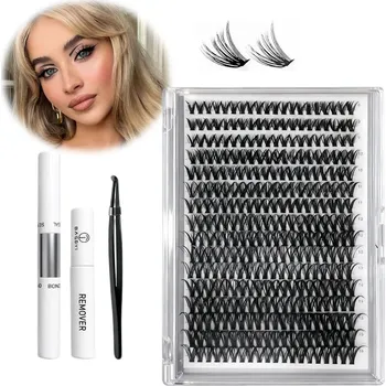 Umělé řasy Bondingové řasy Sada Umělé 320ks Lepidlo