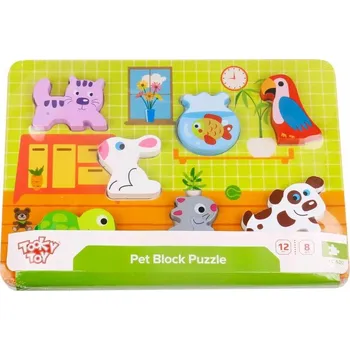 Dřevěná hračka Dřevěné Stavebnice Tooky Toy TKC480