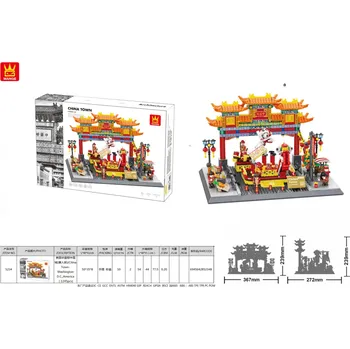 ostatní stavebnice Ramiz Sada cihel China Town Building Series 1245el.