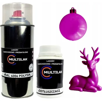 Barva ve spreji Lak ve spreji na figurky, skleněné a keramické ozdoby RAL 4006 LESK