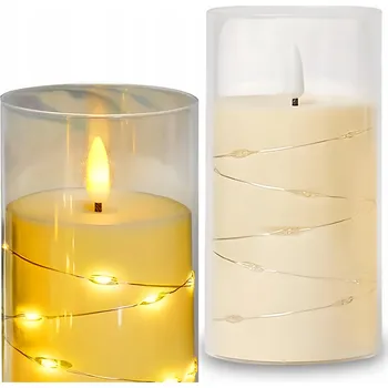 Svíčka LED svíčka 12,5 cm elektrická náplň do hřbitovních svíček svíčka s efektem plamene
