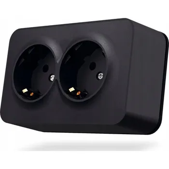 Elektrická zásuvka Elektrická Zásuvka nástěnná Videx černá