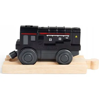 Vláček a vláčkodráha Hračka Bigjigs Rail Diesel Shunter posunovací lokomotiva na baterie