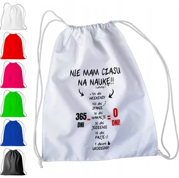 Obraz BÍLÝ SÁČEK DO ŠKOLKY, ŠKOLY, NA TV - NEMÁM ČAS NA UČENÍ