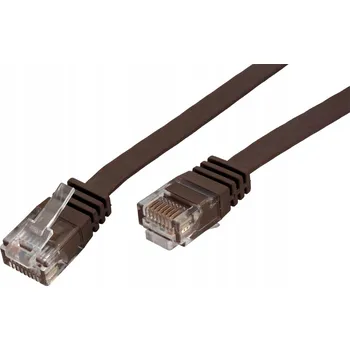 Síťový kabel Patchcord Goobay U/UTP 6 RJ45 / RJ45 5 m hnědý