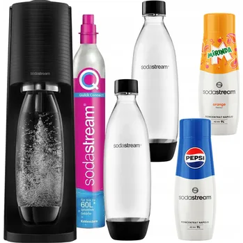 Výrobník sody Výrobník Sody SodaStream TERRA do vody 2 lahve 1 l + sirupy PEPSI + MIRINDA