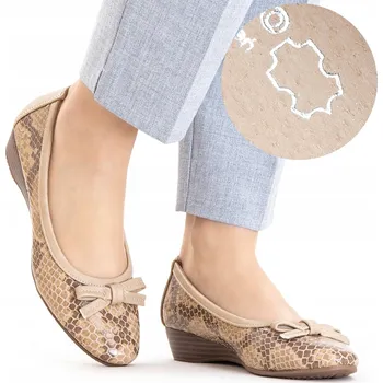 Dámské polobotky Polobotky na klínku, KOŽENÉ baleríny, lehké, ELEGANTNÍ Wojtyłko 39