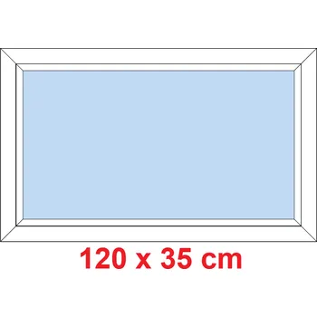 Okno Soft Plastové okno 120x35 cm, FIX neotevíravé