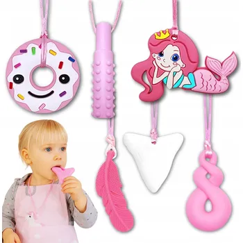 Senzorické kousátko 5 ks Autismus ADHD Silná sada pro děti Silikonové