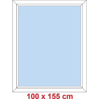 Okno Soft Plastové okno 100x155 cm, FIX neotevíravé