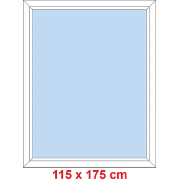 Okno Soft Plastové okno 115x175 cm, FIX neotevíravé