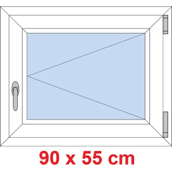 Okno Soft Plastové okno 90x55 cm, otevíravé