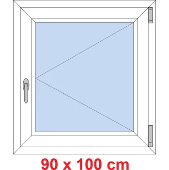 Okno Soft Plastové okno 90x100 cm, otevíravé