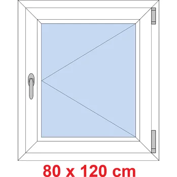 Okno Soft Plastové okno 80x120 cm, otevíravé