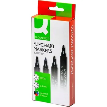 Černý popisovač na papír Q-connect 4 ks