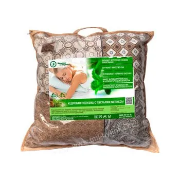 Polštář Cedrový polštář s LISTY MEDUŇKY 50x50cm ,,ELITE,, se sinteponem TML R042