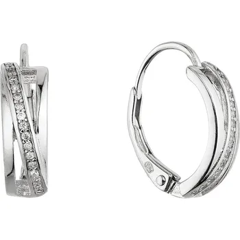 Náušnice Evolution Group Stříbrné visací náušnice se zirkony 11666.1