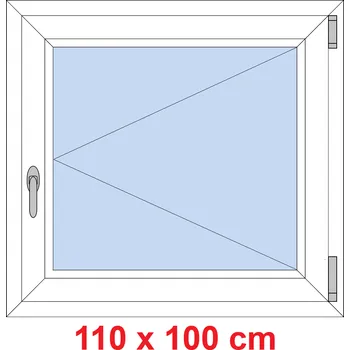 Okno Soft Plastové okno 110x100 cm, otevíravé