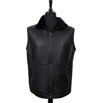 Pánská vesta Sikora Pánská kožešinová vesta Richard - černá