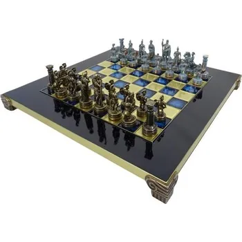 Šachy Exkluzivní mosazné šachy - řecko-římské období S3BBLU 28x28cm