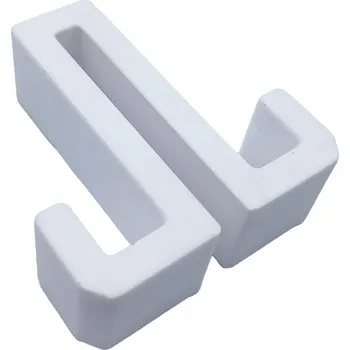 Hák na ručník na sklo, na vanu, na paraván LOFT bílý, pro sklo 8 mm