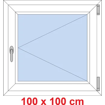 Okno Soft Plastové okno 100x100 cm, otevíravé