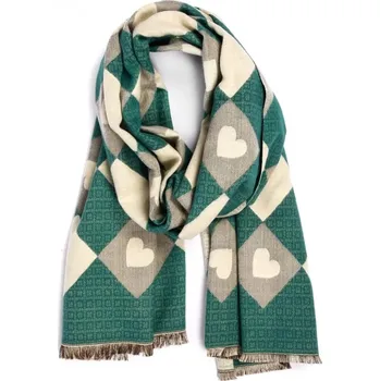 Šála Agrafka šála zelená 180 cm - žena