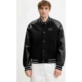 Bunda s příměsí vlny Tommy Jeans DM0DM22439 černá 99X, vel. L