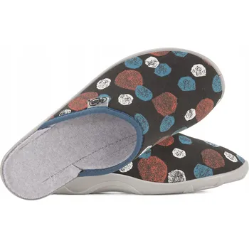 Dámské pantofle BEFADO 235D201 TEXTILNÍ DOMÁCÍ DÁMSKÉ PANTOFLE PANTOFLE SANDÁLE PU 36 Černá