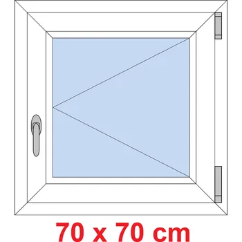 Okno Soft Plastové okno 70x70 cm, otevíravé