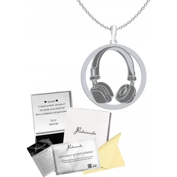 Náhrdelník Náhrdelník Sluchátka DJ stříbro GRAVÍROVÁNÍ DÁREK