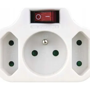 Elektrická zásuvka Elektrická Zásuvka rozbočka Emos bílá