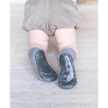 Protiskluzové dětské ponožky - ŠEDÁ