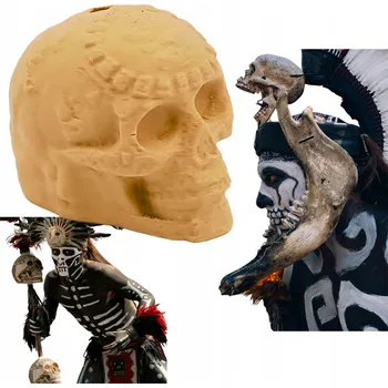 Obraz Figurka Burn 3D Aztécká Píšťalka Smrti Lebka