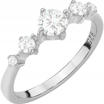 Prsten Jemný STŘÍBRNÝ PRSTÝNEK 925 se Zirkony, velikost vel. 14