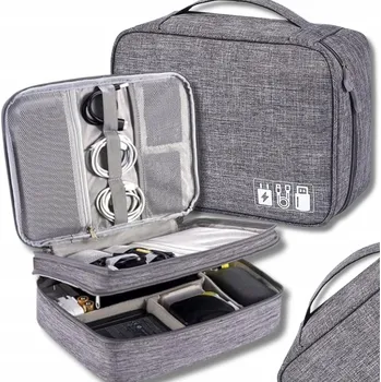 IP kamera Organizer torba podróżna na kable ładowarki Velký kabelový úchyt šedý POUZDRO