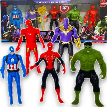 Figurka AVENGERS SADA FIGUREK 5 VELKÝCH POSTAVIČEK AMERIKA Spiderman BATMAN HULK IRON MAN