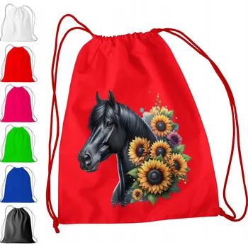 Obraz ČERVENÝ SÁČEK DO ŠKOLKY, ŠKOLY, NA TV - KŮŇ KVĚTY