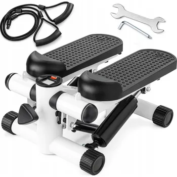 Obraz Tréninkový stepper s odporovými lanky a regulací odporu pro cvičení doma