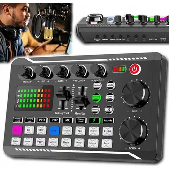 Zvuková karta Profesionální audio mixážní pult, zvuková karta pro živé vysílání V8S a zvuková karta