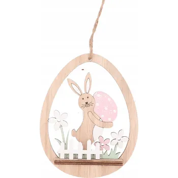 Velikonoční dekorace Velikonoční závěs z dřeva - zajíc