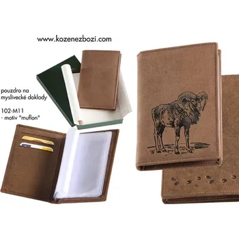 Obal na doklad Pouzdro Na Myslivecké Doklady "Muflon" - Dárek pro myslivce